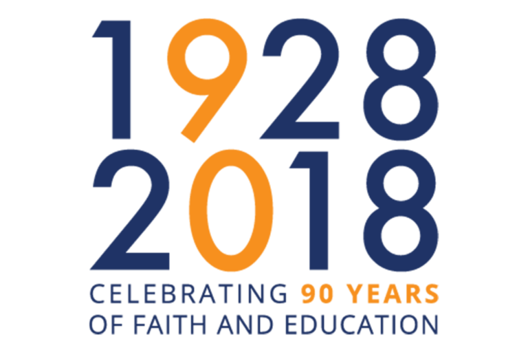 Saint Dominics 90th anniversary year logo and branding
