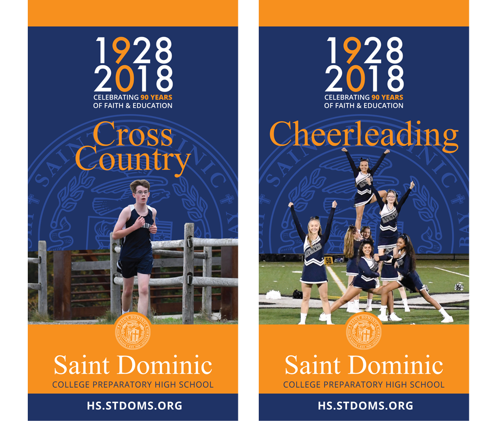 St. Dominic High School branding and marketing materials - posters